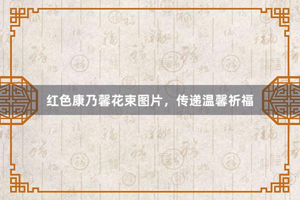红色康乃馨花束图片，传递温馨祈福